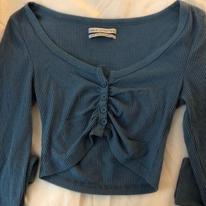Urban Outfitters Blue Cardigan Crop Top Size XS